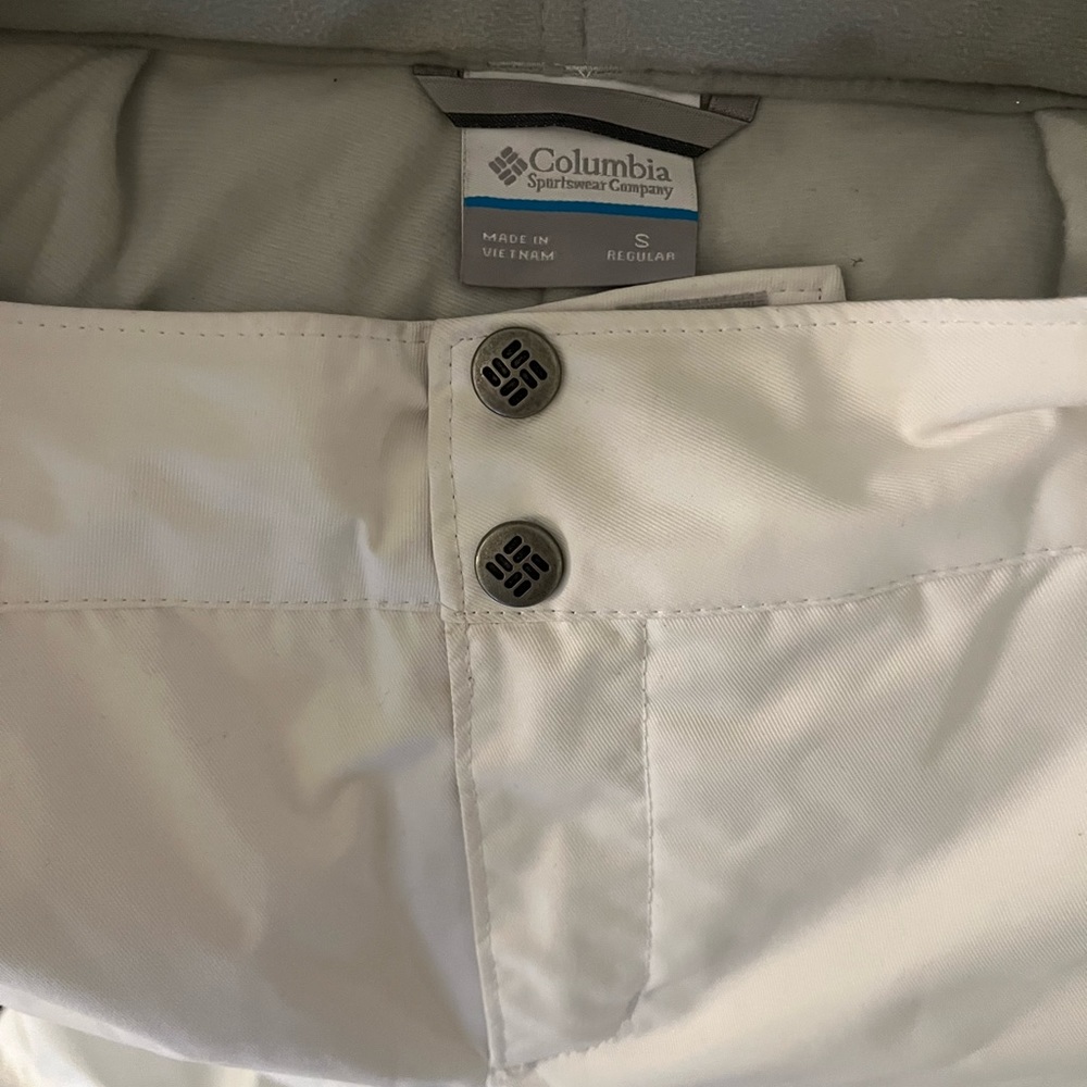 white ski pants worn one like new